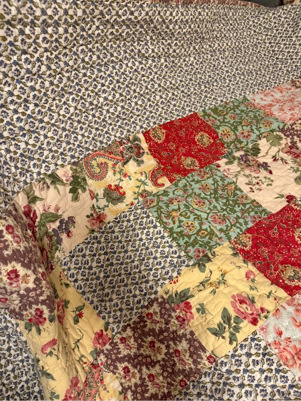 Pottery Barn colorful patchwork